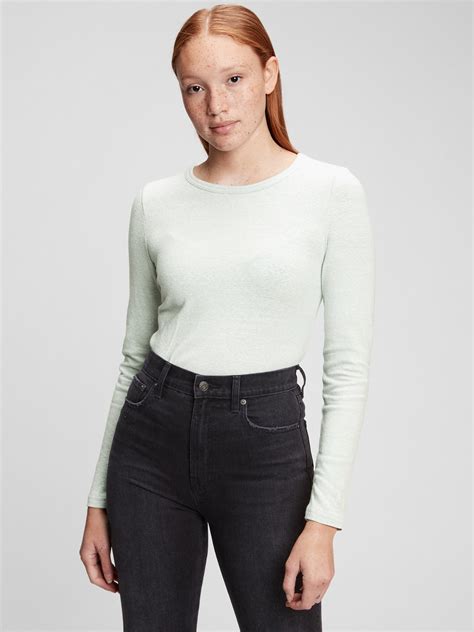 gap modern crewneck t-shirt|gap long sleeve crew neck.